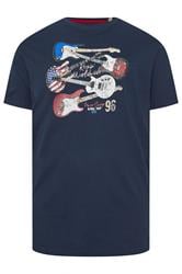 D555 Big & Tall Black 'All Fired Up' Graphic Print T-Shirt | BadRhino 3