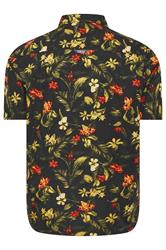 D555 Big & Tall Black Hawaiian Short Sleeve Shirt | BadRhino 4