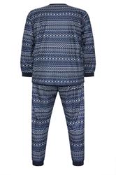 BadRhino Big & Tall Navy Blue Fairisle Pyjama Set | BadRhino 3
