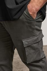 BadRhino Big & Tall Slate Grey Stretch Cargo Trousers | BadRhino 4