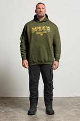 BadRhino Big & Tall Khaki Green Military Print Hoodie | BadRhino 2