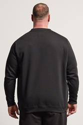 BadRhino Big & Tall Black Crew Neck Sweatshirt | BadRhino 2