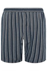 BadRhino Big & Tall Navy Blue & White Stripe Shorts | BadRhino 8