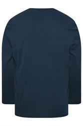 LYLE & SCOTT Big & Tall Navy Blue Long Sleeve T-Shirt | BadRhino 4
