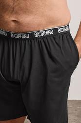 BadRhino Big & Tall Black Lounge Shorts | BadRhino 4
