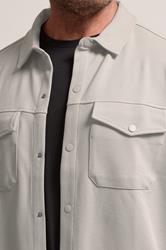 BadRhino Big & Tall Natural Brown Textured Jersey Shacket | BadRhino 4