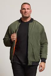 BadRhino Big & Tall Khaki Zip Bomber Jacket | BadRhino  2