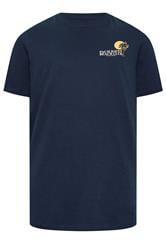 BadRhino Big & Tall Navy Blue Extra Long 'Palm Beach Club' Graphic T-Shirt | BadRhino 6