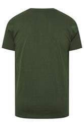 BadRhino Big & Tall Dark Green Embroidered Script T-Shirt | BadRhino 2
