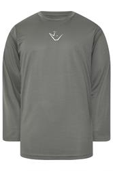 IronRhino Big & Tall Grey Performance Long Sleeve T-Shirt