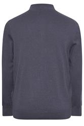 LYLE & SCOTT Big & Tall Grey Cotton Merino Quarter Zip Jumper | BadRhino 2