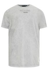 GNP Big & Tall Light Grey Logo Oversized T-Shirt | BadRhino
