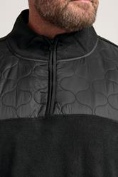 BadRhino Big & Tall Black Quarter Zip Quilted Fleece Jacket | BadRhino 5