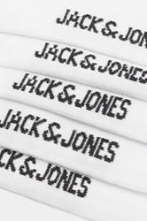 JACK & JONES Big & Tall 5 PACK White Logo Tennis Socks | BadRhino 3