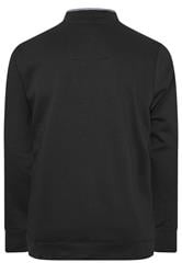 D555 Big & Tall Black Embroidery Quater Zip Fleece | BadRhino 2