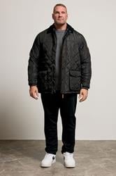 D555 Big & Tall Black Quilted Jacket | BadRhino 2