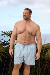 BadRhino Big & Tall Blue Dragon Print Swim Shorts 1