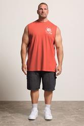 BadRhino Big & Tall Orange Extra Long Tattoo Dog  Muscle Vest | BadRhino 1