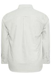 BadRhino Big & Tall Green Stripe Long Sleeve Oxford Shirt | BadRhino 3