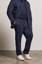 BadRhino Big & Tall Navy Blue Textured Jersey Joggers | BadRhino 4