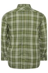 BEN SHERMAN Big & Tall Green Check Shirt | BadRhino 2