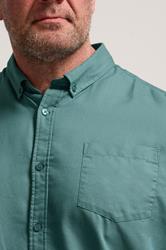 BadRhino Big & Tall Blue Long Sleeve Oxford Shirt | BadRhino 4