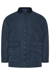BadRhino Big & Tall Navy Blue Quilted Jacket | BadRhino 1