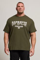 BadRhino Big & Tall Khaki Green Military Waffle Texture T-Shirt | BadRhino 3