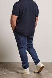BadRhino Big & Tall Indigo Blue Tapered Fit Stretch Jeans | BadRhino 4