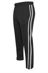 BadRhino Big & Tall Black Side Stripe Open Hem Joggers | BadRhino 3