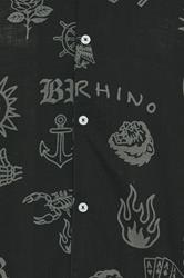 BadRhino Big & Tall Black Tattoo Print Shirt | BadRhino 4