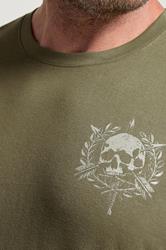 BadRhino Big & Tall Olive Green Skull Emblem Graphic T-Shirt | BadRhino 4