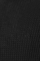 BadRhino Big & Tall Black Cable Knit Mock Shirt Jumper | BadRhino 5