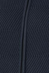 BadRhino Big & Tall Navy Blue Fleece Lined Ribbed Zip Through Ribbed Jumper | BadRhino 8