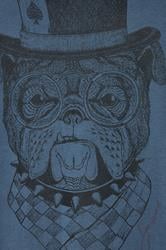 KAM Big & Tall Indigo Blue Bulldog Graphic T-Shirt | BadRhino 3