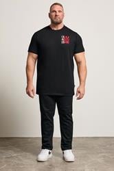 BadRhino Big & Tall Black Extra Long Japanese Sun Graphic T-Shirt | BadRhino 2