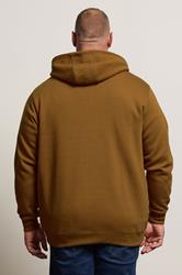 BadRhino Big & Tall Monks Robe Brown Zip Through Hoodie | BadRhino 4