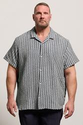 JACK & JONES Big & Tall Navy Blue Crochet Shirt | BadRhino 3