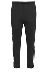 BadRhino Big & Tall Black Side Stripe Open Hem Joggers | BadRhino 1