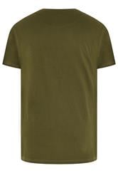 KAM Big & Tall Dark Olive Skull Print T-Shirt | BadRhino 2