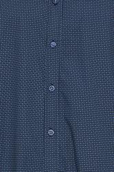D555 Big & Tall Blue Geometric Print Shirt | BadRhino 3