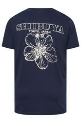BadRhino Big & Tall Navy Blue 'Shibuya Tokyo' Graphic T-Shirt | BadRhino  9