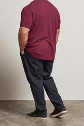 BadRhino Navy Blue Elasticated Waist Chinos | BadRhino 3