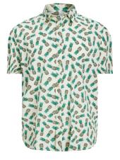 Jack & Jones White Pineapple Short Sleeve Shirt