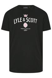 LYLE & SCOTT Big & Tall Black Cheers To Tradition Graphic T-Shirt | BadRhino 1