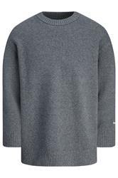 JACK & JONES Big & Tall Dark Grey Crew Neck Knit Jumper | BadRhino 1