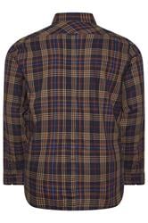 BEN SHERMAN Big & Tall Navy Blue Check Shirt | BadRhino 2