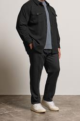 BadRhino Big & Tall Black Textured Jersey Joggers | BadRhino 2