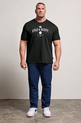LYLE & SCOTT Big & Tall Black Cheers To Tradition Graphic T-Shirt | BadRhino 2