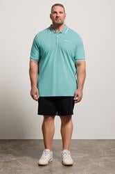 Ben Sherman Big & Tall Blush Pink Signature Pique Polo Shirt | BadRhino 1